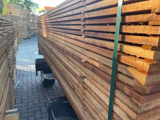 Ca. 27x Guyana Teak Beschoeiingsplanken, 20x150mm, lengte 250cm